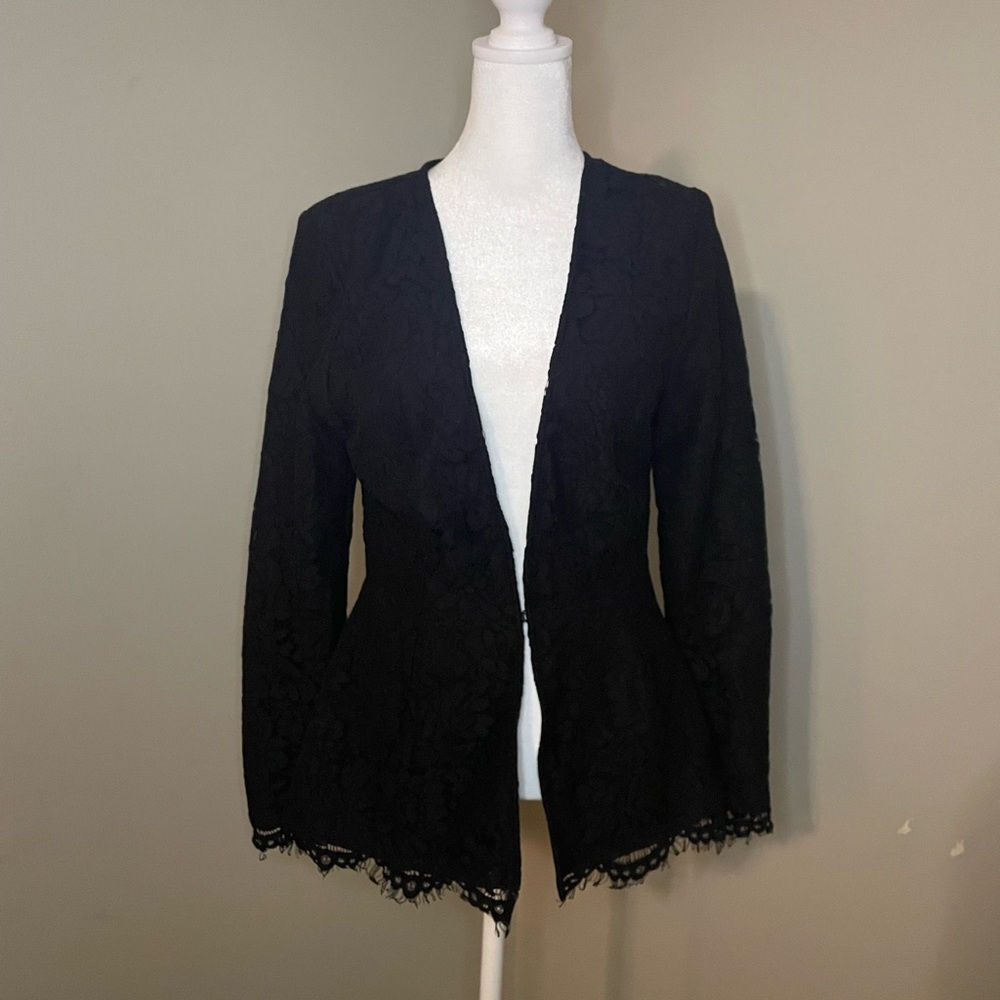 Black Jacket / blazer - lace - cupcakes and cashmere!  Perfect condition!